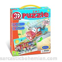 PlaSmart 3D Puzzle 2-in-1 Fire Truck Puzzle  B00XW1IAF6
